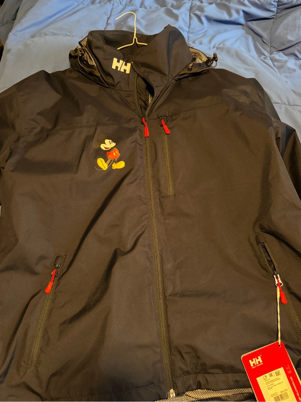 Helly Hansen Unisex Blue Mickey Mouse Hooded Lightweight Jacket